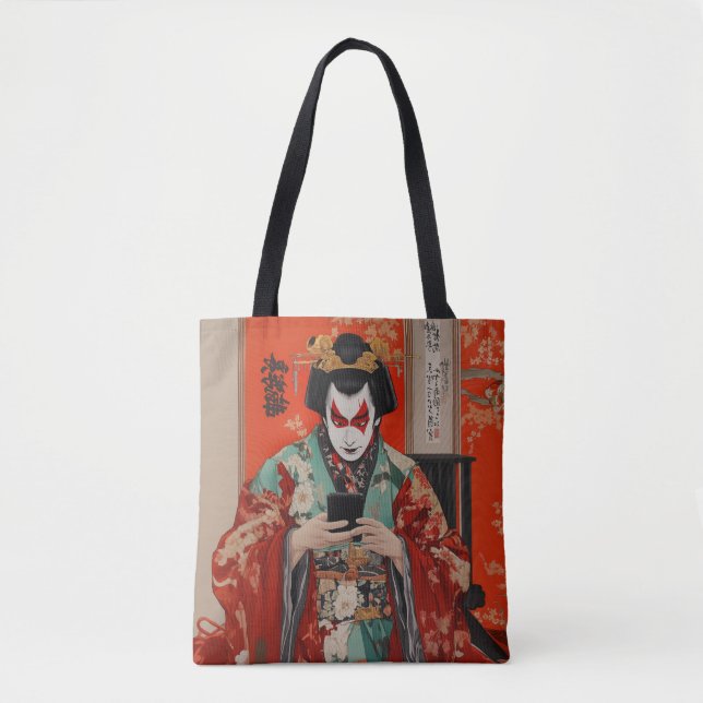 Bolsa Tote Ator Kabuki com Telefone Celular (Frente)