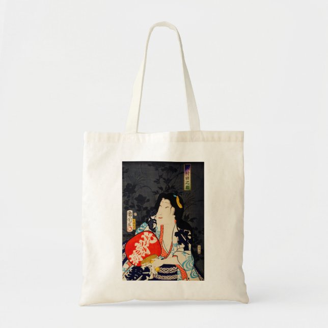 Bolsa Tote Atriz japonesa por Toyohara Kunichika (Frente)