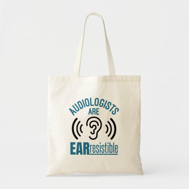 Bolsa Tote Audiologistas Resistirem Audiologia Engraçada (Frente)