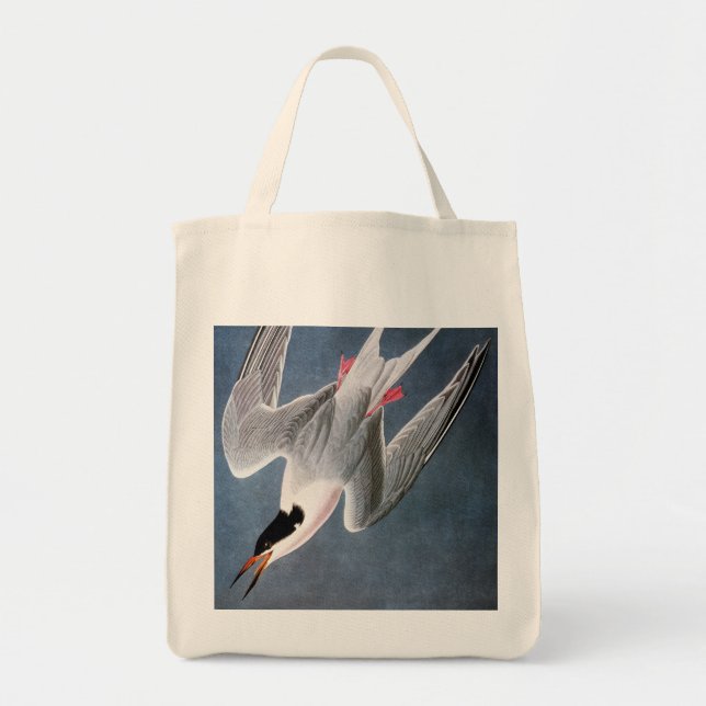 Bolsa Tote Audubon: Andorinha-do-mar rósea (Frente)
