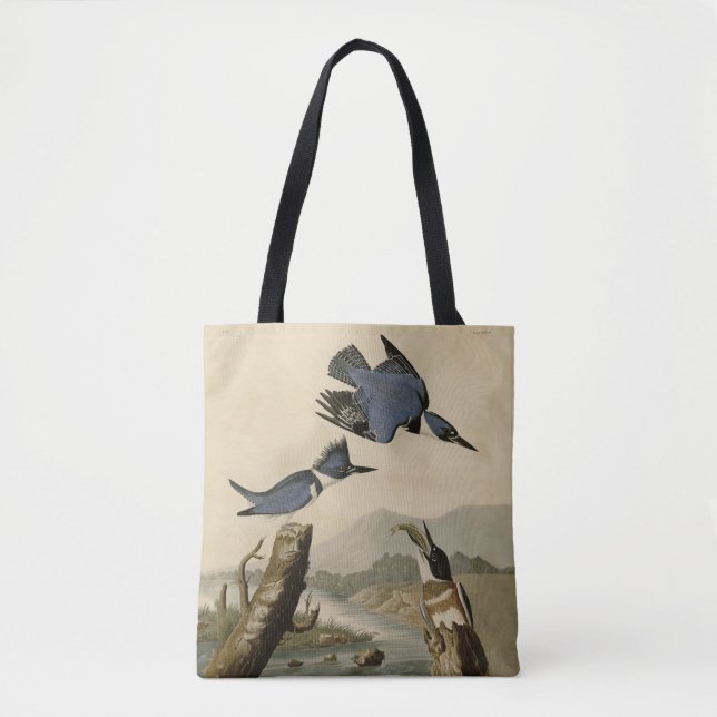 Bolsa Tote Audubon Belfisher Kingfisher Wildlife Bird (Frente)