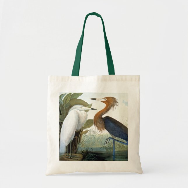 Bolsa Tote Audubon: Egret avermelhado ou garça-real roxa (Frente)