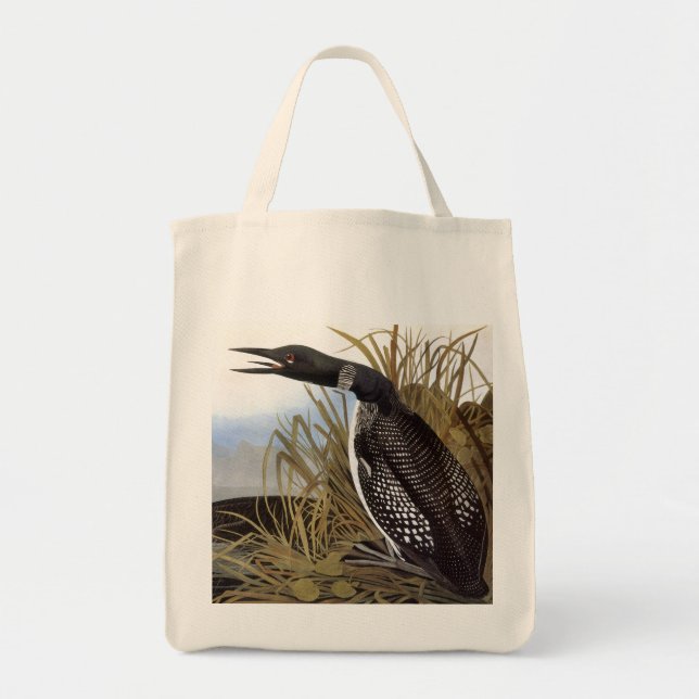 Bolsa Tote Audubon: Mergulhão-do-norte comum (Frente)
