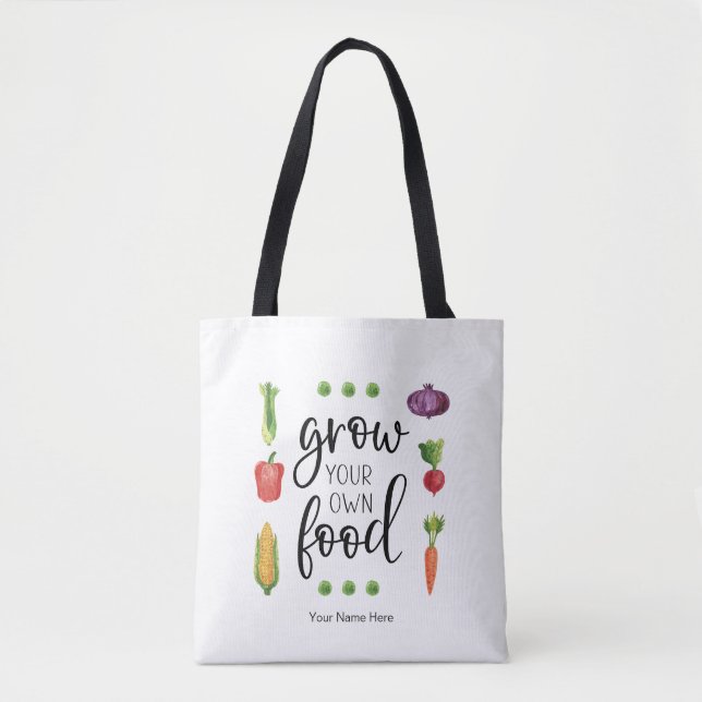 Bolsa Tote Aumente a sua Comida de personalização do jardinei (Frente)