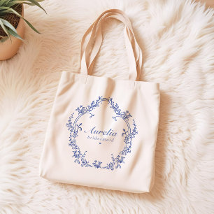 Bolsa Tote AURELIA Chinoiserie Algo Azul Damas de Honra