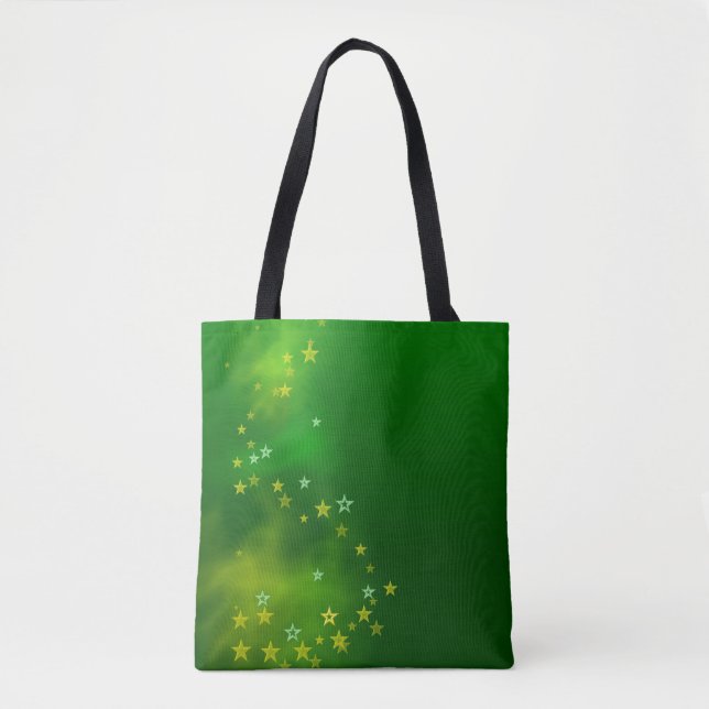 Bolsa Tote Aurora Verde, cartões de natal. (Frente)