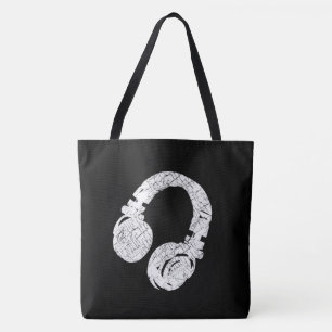 Bolsa Tote auscultadores do DJ
