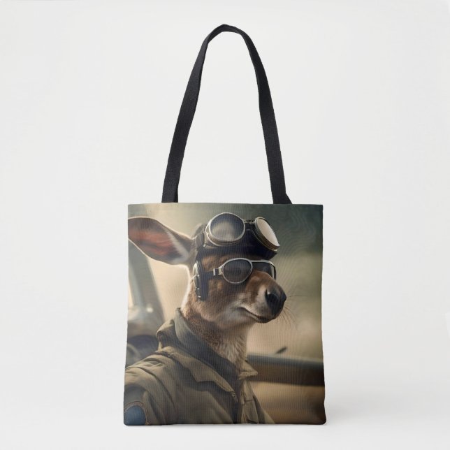 Bolsa Tote Aussie Kangaroo King Da Airways, (Frente)