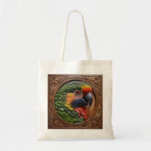 Bolsa Tote Aussie Spirit: Um Lorikeet Empoleirado Em Madeira