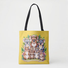 Bolsa Tote Aussie Wildlife koala e amigos