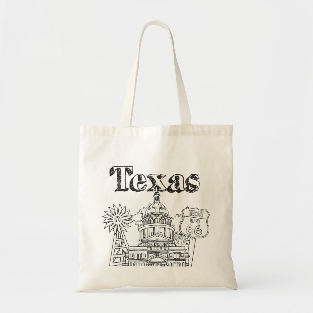 Bolsa Tote Austin Texas Art Vacation Texas Souvenir Design (Frente)