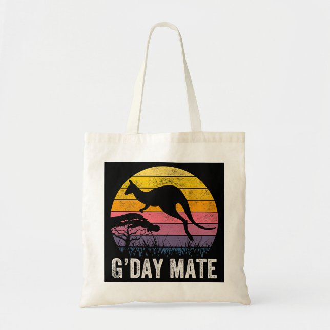 Bolsa Tote Austrália Gday Mate Funny Kangaroo - Símbolo Austr (Frente)