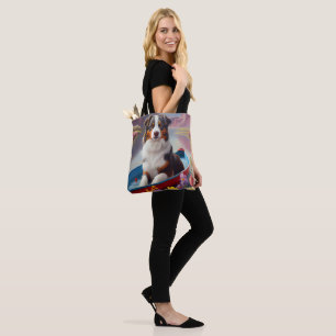 Bolsa Tote Australian Shepherd no Paddle: Uma Aventura Cênica