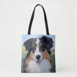 Bolsa Tote Australian Shepherd Portrait -
