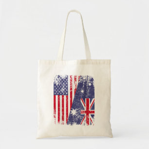 Bolsa Tote AUSTRALIANA ROOTS Half American Flag AUSTRÁLIA