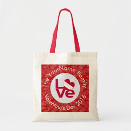Bolsa Tote Austrian Flag Red Letters LOVE White on Red
