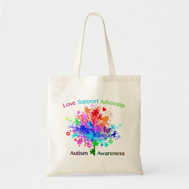 Bolsa Tote Autism Tree in Spectrum (Frente)