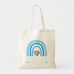 Bolsa Tote Autismo Arco-Íris Em Abril Vestimos Autismo Azul 