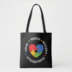 Bolsa Tote Autismo Ensino Ensino Ensino Ensino Adoro