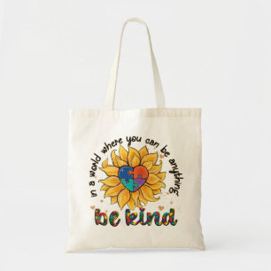 Bolsa Tote Autismo Girassol Seja gentil