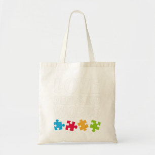 Bolsa Tote Autismo Sensibilização Professora Camisa Amor Não