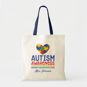 Bolsa Tote Autismo Sensibilização Professora Personalizada