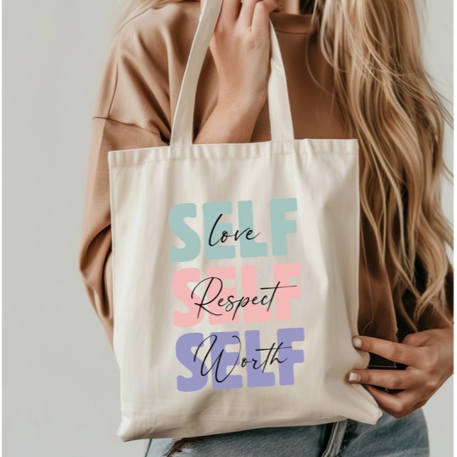 Bolsa Tote Autoamor autorespeita autoestima (Criador carregado)
