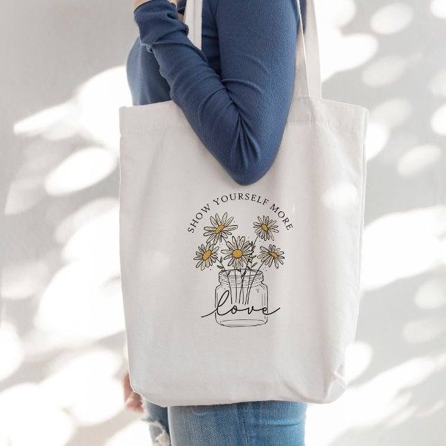 Bolsa Tote Autoamor Daisy Wildflower (Criador carregado)