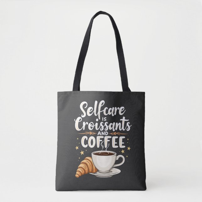 Bolsa Tote Autoatendimento é Croissant e Cafeine Patesry (Frente)