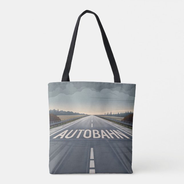 Bolsa Tote Autobahn Infinite Road Perspective Art (Verso)