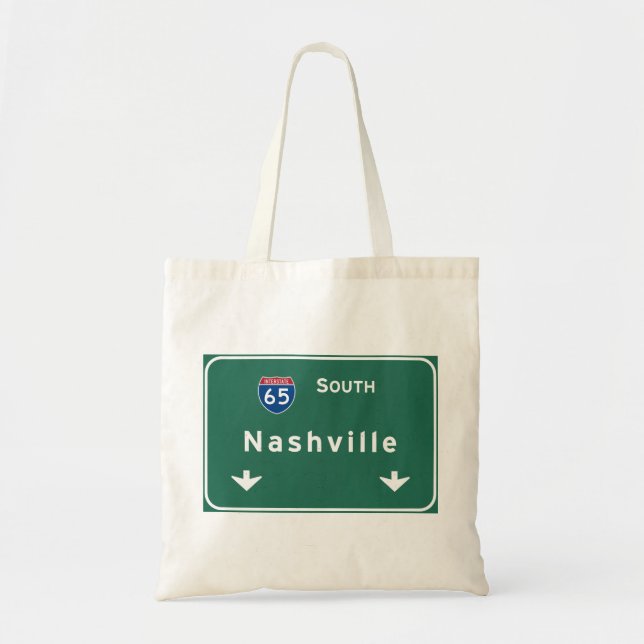 Bolsa Tote Autoestrada da estrada nacional de Nashville (Frente)