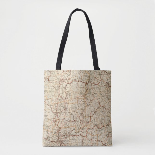 Bolsa Tote Automobile map Massachusetts Vintage Geographic ca (Frente)