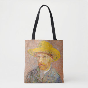 Bolsa Tote Autorretrato de Vincent Van Gogh com Chapéu de Pal