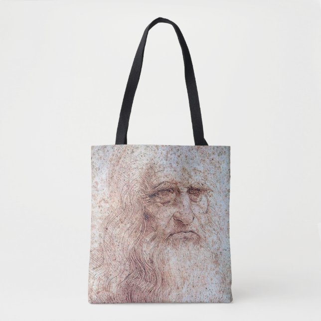 Bolsa Tote Autorretrato, Leonardo da Vinci (Frente)