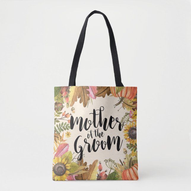 Bolsa Tote Autumn Deixa Pumpkin Casando Mãe do Noivo (Frente)