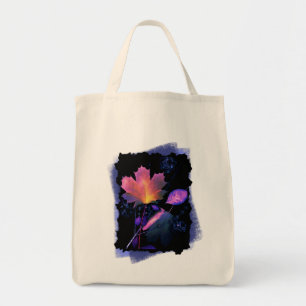 Bolsa Tote Autumn Leaves em Neon e Azul
