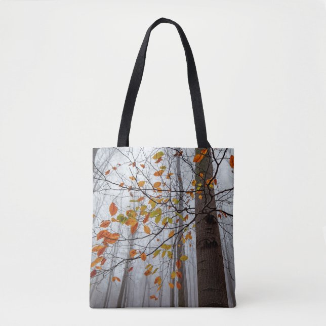 Bolsa Tote Autumn leaves fallen forest leaf (Frente)