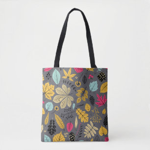 Bolsa Tote Autumn Leaves: Padrão Escuro Sem Olhos