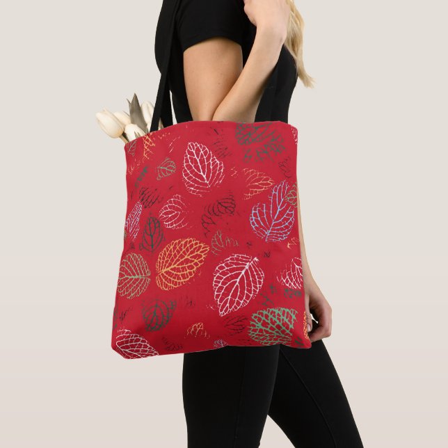 Bolsa Tote Autumn, Leaves Pattern (Close Up)