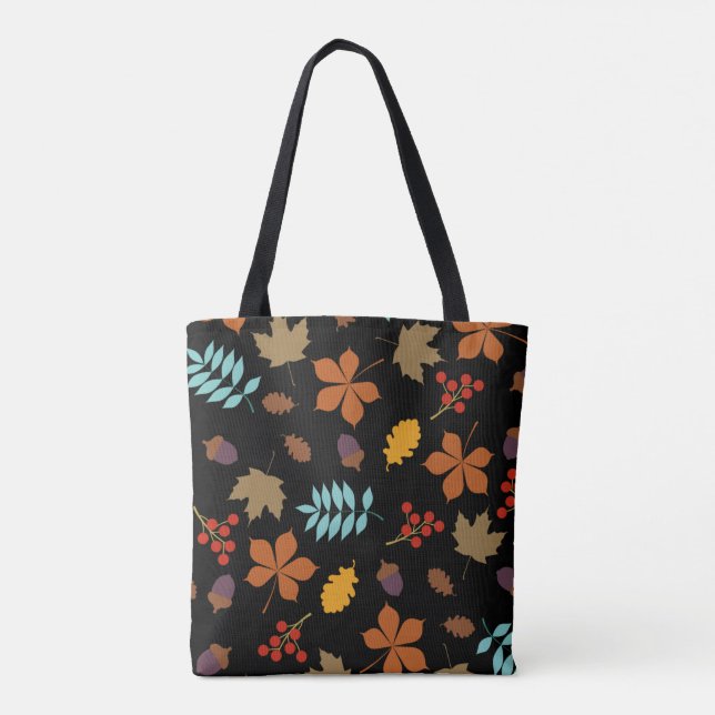 Bolsa Tote Autumn Leaves Pattern (Verso)