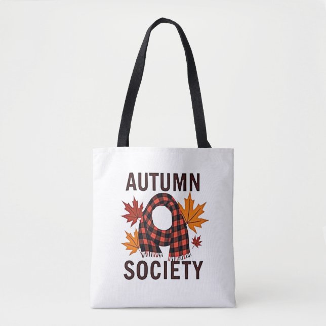 Bolsa Tote Autumn Society - Preenchimento Personalizado da Xa (Frente)