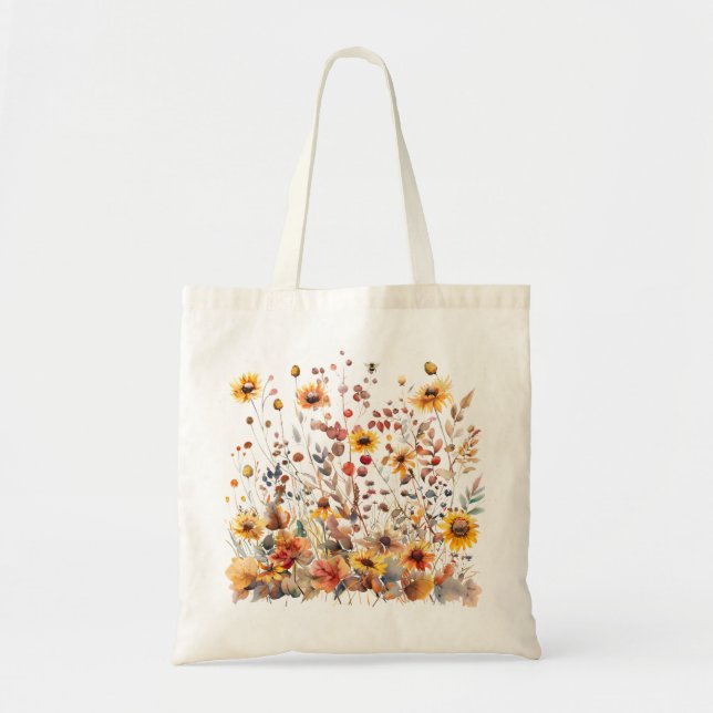 Bolsa Tote Autumn Wildflower Tote Bag Fall Lover (Frente)