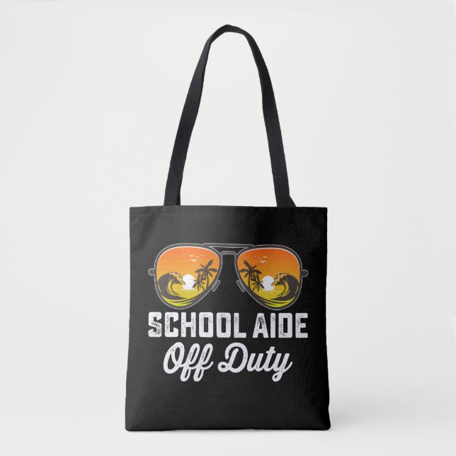 Bolsa Tote Auxiliar Escolar Fora de Serviço Óculos de Sol Últ (Frente)