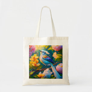 Bolsa Tote Ave de Fantasia Asa de Arco-íris