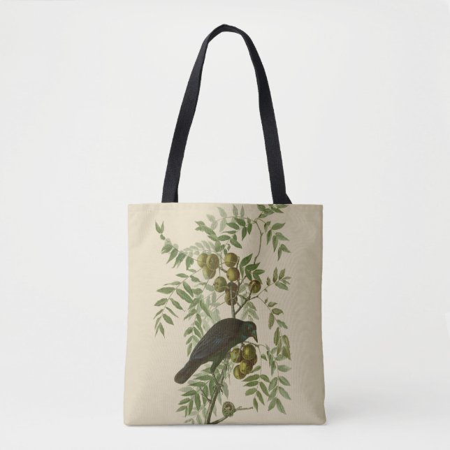 Bolsa Tote Ave Negra Americana da Audubon (Frente)