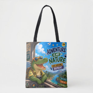Bolsa Tote Aventura é Minha Natureza – Crocodilo Feliz