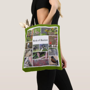 Bolsa Tote Aves da Colagem de Fotos de Boston