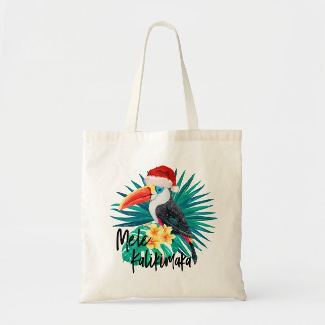 Bolsa Tote Aves da Selva Tropical de Mele Kalikimaka (Frente)