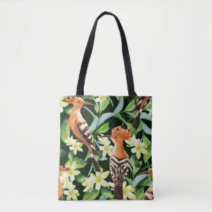 Bolsa Tote Aves Exóticas: Impressão de Vintagem Tropical