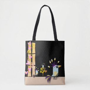 Bolsa Tote Aves Imaginárias Engraçadas  